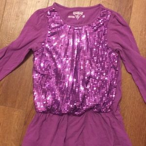*5 for $15* Purple Sequin Shirt Girls 8 used